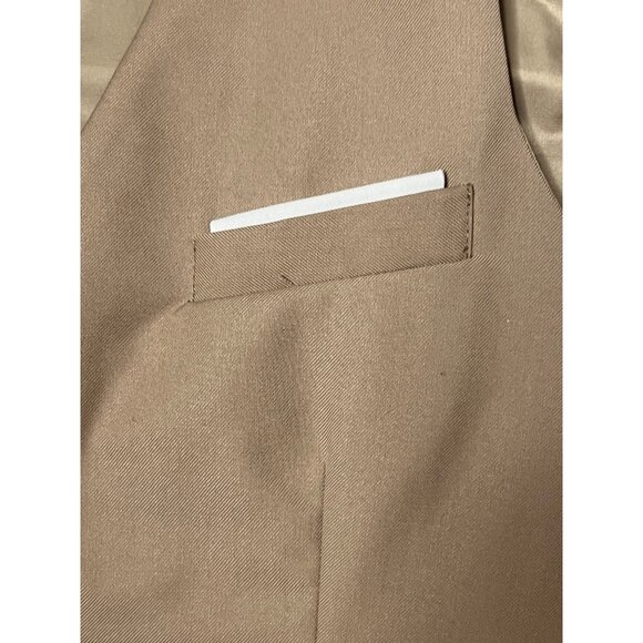 Wehilion Men's  Size M Champagne Formal Jacket Vest 4 Button Front - Picture 7 of 13